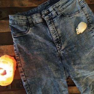 🌿BUNDLE FREE Cropped Acid Wash High Waisted Jeans